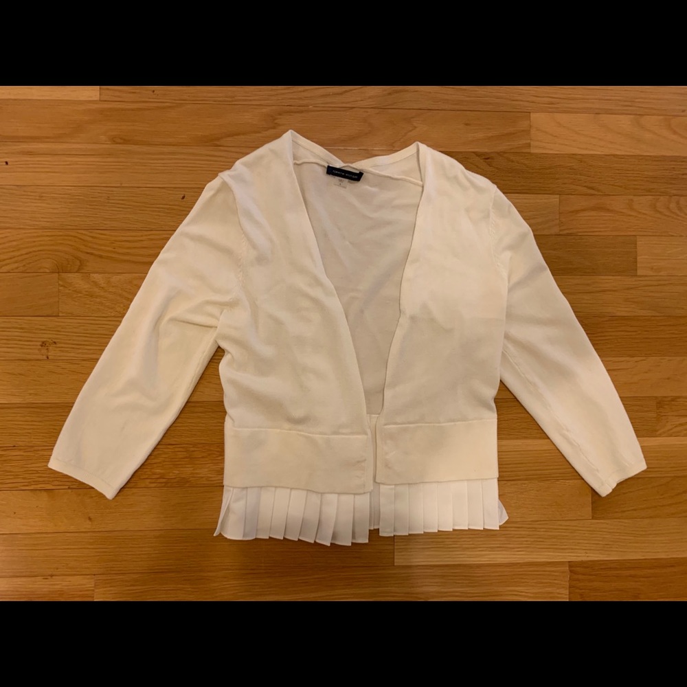Tommy Hilfiger cream cropped cardigan: size small